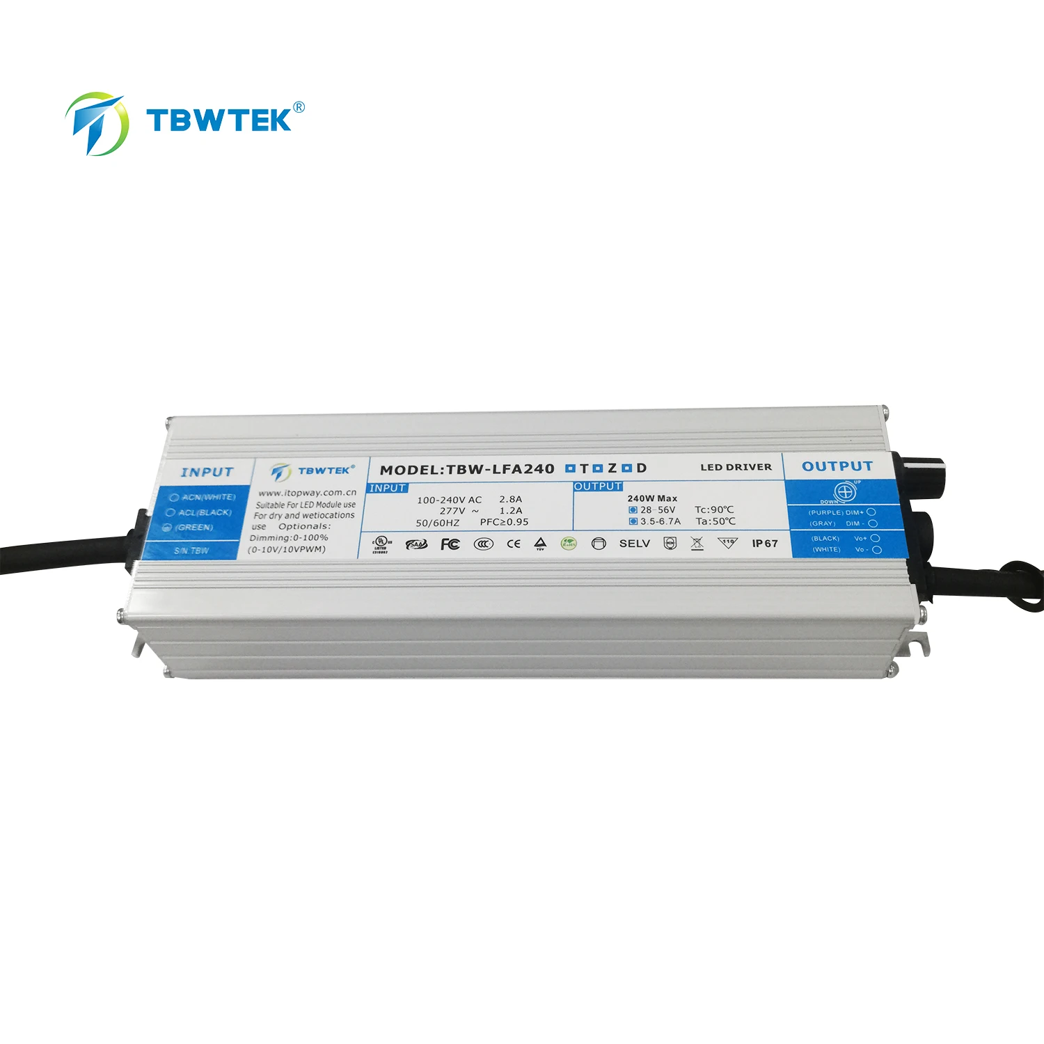 

UL power switch 320W power supply ip67 low cost high reliability AC DC waterproof LED driver dimmable PWM