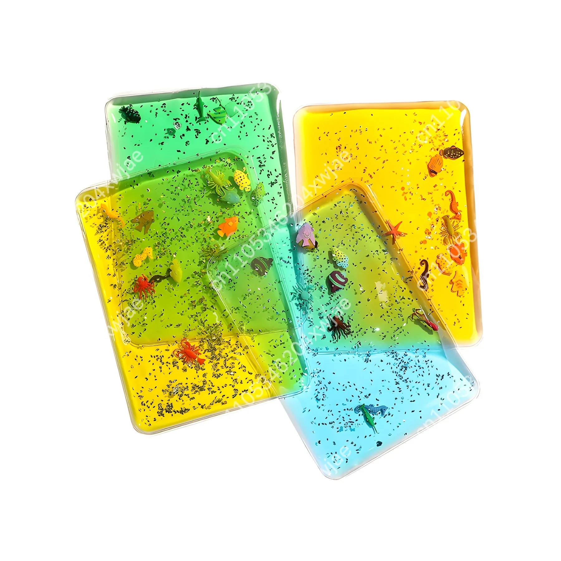 

Sensory Development Toys for Babies, Liquid Visual Tactile Pad Infants Stimulation Mat, Safe Non-Toxic Educational Learning Tool