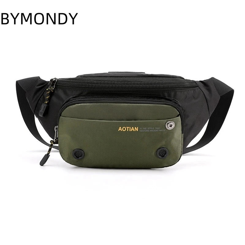 

BYMONDY Men Nylon Belly Belt Bags Fashion Youth Chest Packs Outdoor Sports Hiking Climbing Waist Packs Money Phone Sling Pack