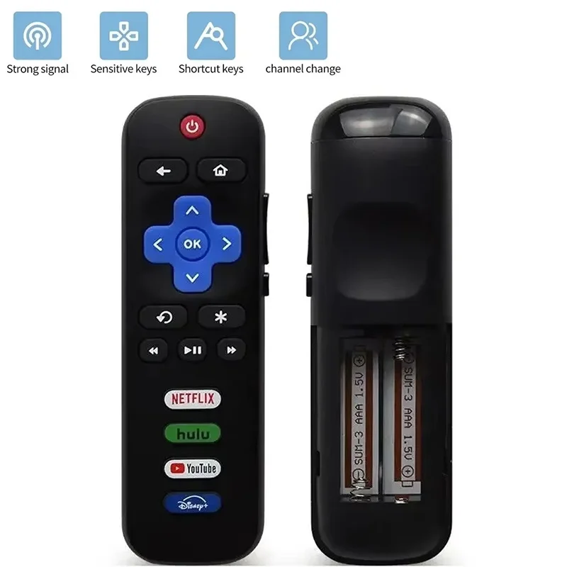 RC280A Remote Control For Roku TV For TCL Roku/Hisense Roku/Onn Roku/Aparatos/Insignia Roku/HITACHI Replacement Remote Control