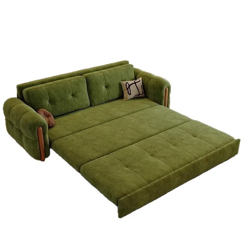 Italian minimalist sofa bed multi-functional, retractable dual-purpose living room single double small apartment