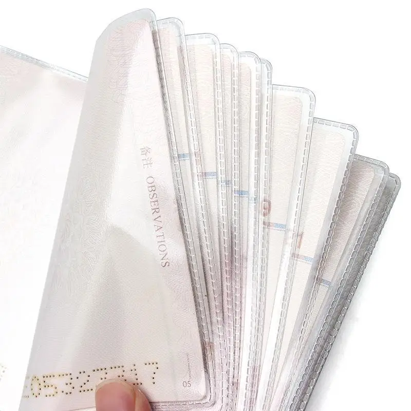 10 Stück Universelle Transparente PVC-Schutztasche für Reisepassseiten Neutral/Unisex für den täglichen Gebrauch und Freizeitreisen – Detail 5