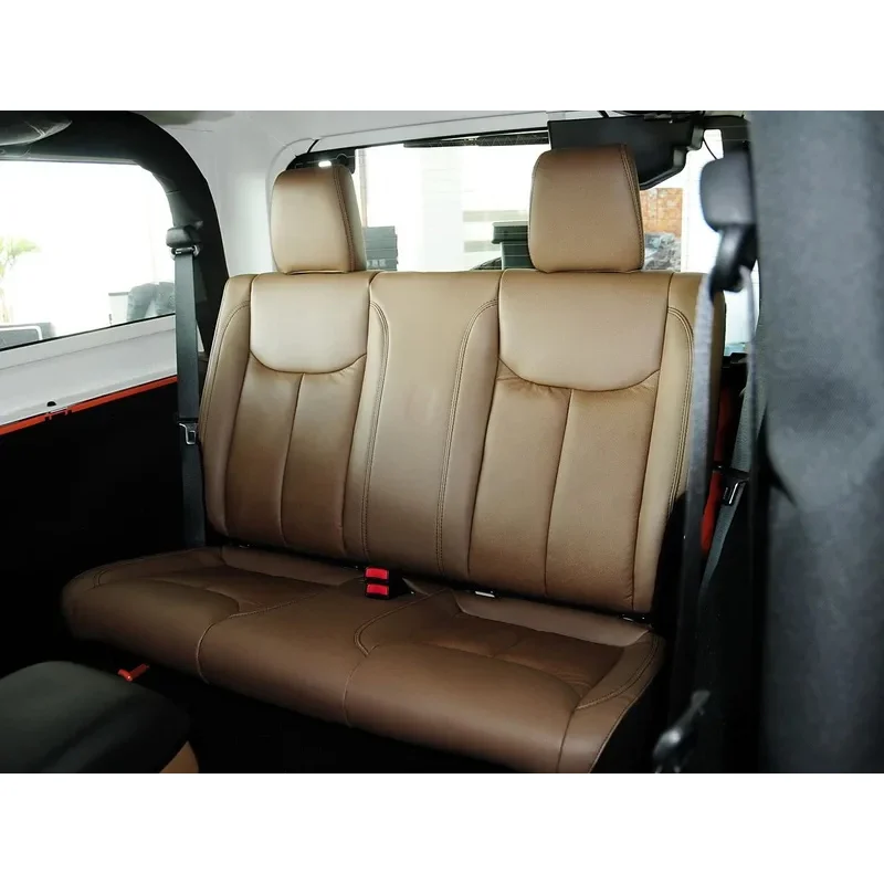 

For Wrangler JK 2 Doors 2013 2014 2015 2016 2017 2018 Vegan Nappa Leather Custom Car Seat Covers Interior Accessories