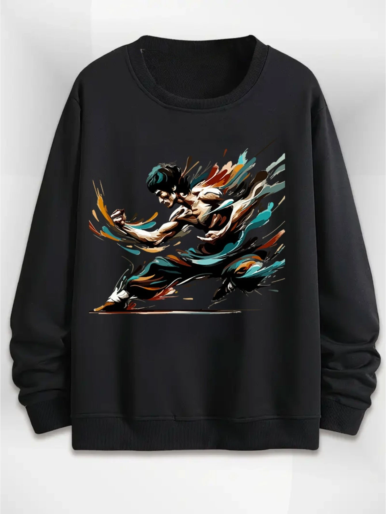 

Martial Artist Graphic Printing Autumn and Winter Men's and Women's Sweatshirts Casual Loose Outdoor Street Sports Training