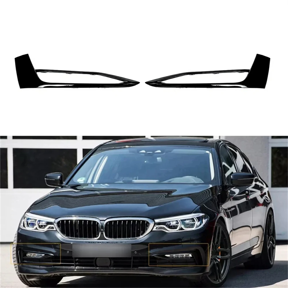 

Fog Light Bezel Trim for BMW 5 Series G30 G31 G38 2017-2020 Front Bumper Cover Trim Set Left Right Pair OEM Fit