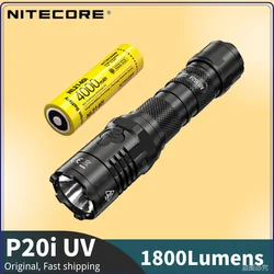 NITECORE P20i UV 1800Lumen+320mW Rechargeable Tactical Flashlight Searchlight Include 21700 Battery