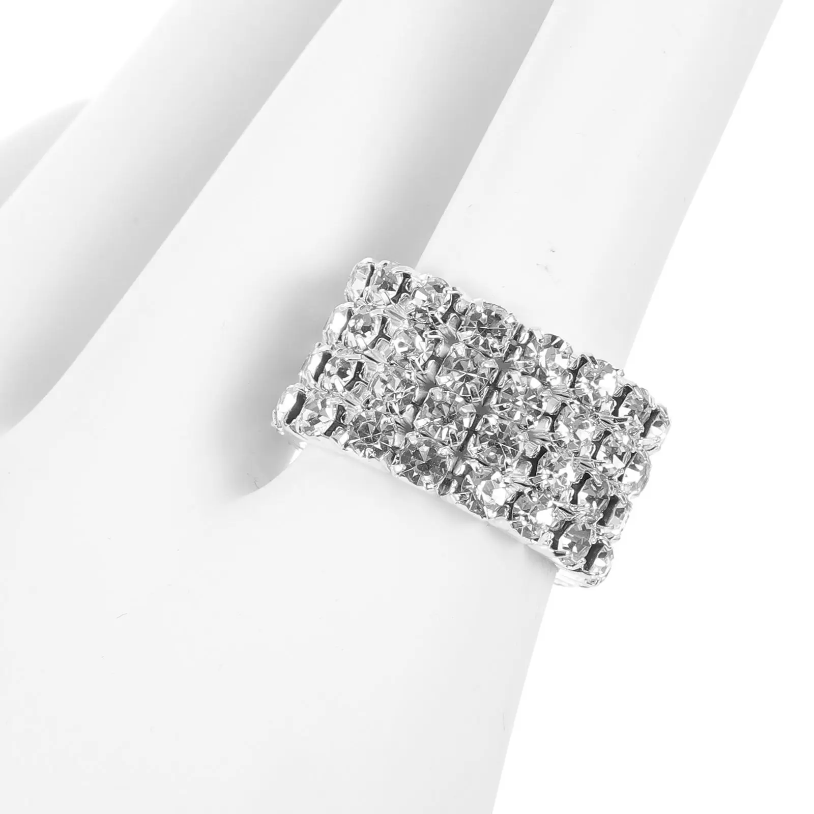 4 Pcs Diamond Rhinestone Jewelry Wedding Rhinestones Women Silver for Anniversary Bands Man