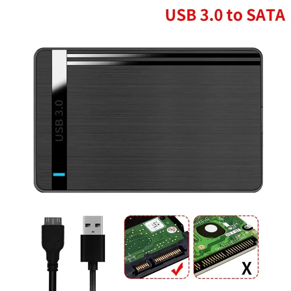 2.5 "SATA to USB3.0 HDD 인클로저 SSD 외장 스토리지 용 모바일 하드 드라이브 케이스 HDD 박스 노트북 용 6Gbps 속도 SATA SSD HDD