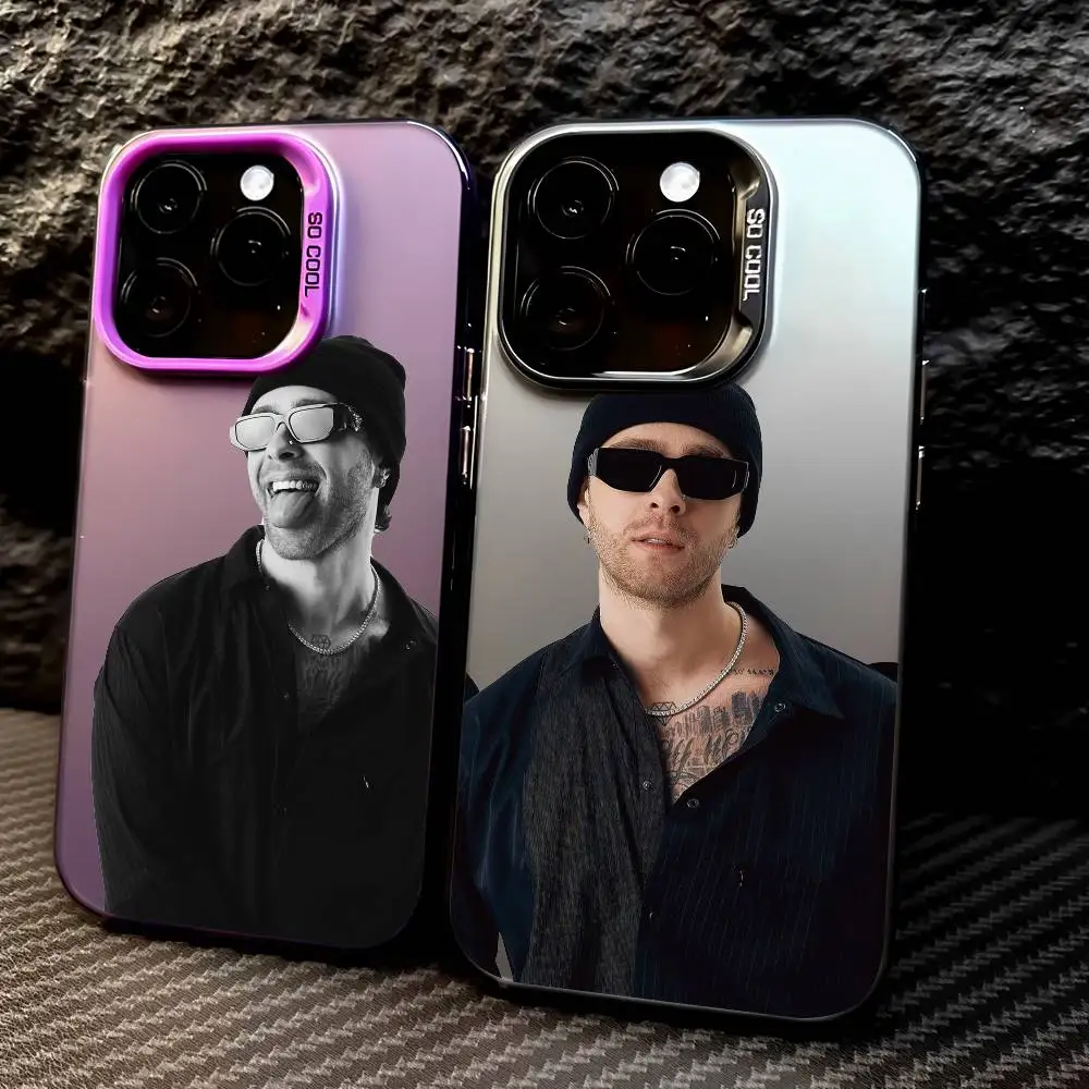 حافظة لهاتف آيفون 16 15 14 13 12 17 Pro Max زر معدني مستقل مطلي بالكهرباء