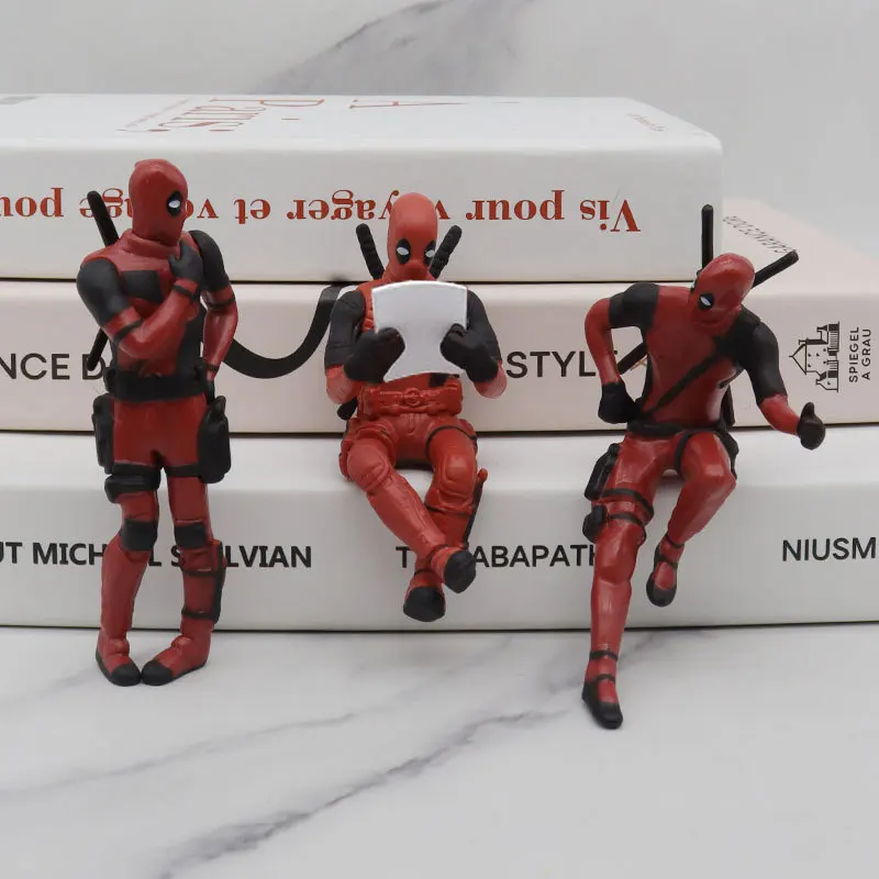 Disney Deadpool 2 Action Figure Sitting /lying Posture Model Anime X-Men Mini Doll Decoration PVC Collection Figurine Toy