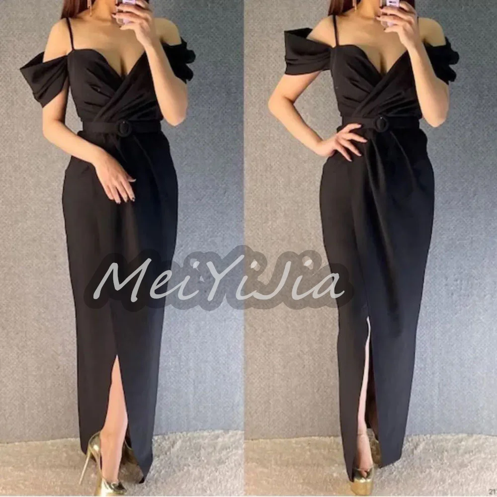 Meiyijia  Evening Dress Saudi Ruffle Elegant Scoop Neckline Floor-Length  Arabia  Sexy Evening Birthday Club Outfits Summer 2024