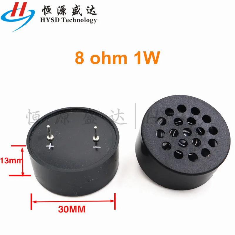 

550pcs PCB Mount Mini Speaker 1W 8R 3013 8 Ohms 1 Watt 8Ohm 30*13MM Speaker DIP With PCB Cover High Quality