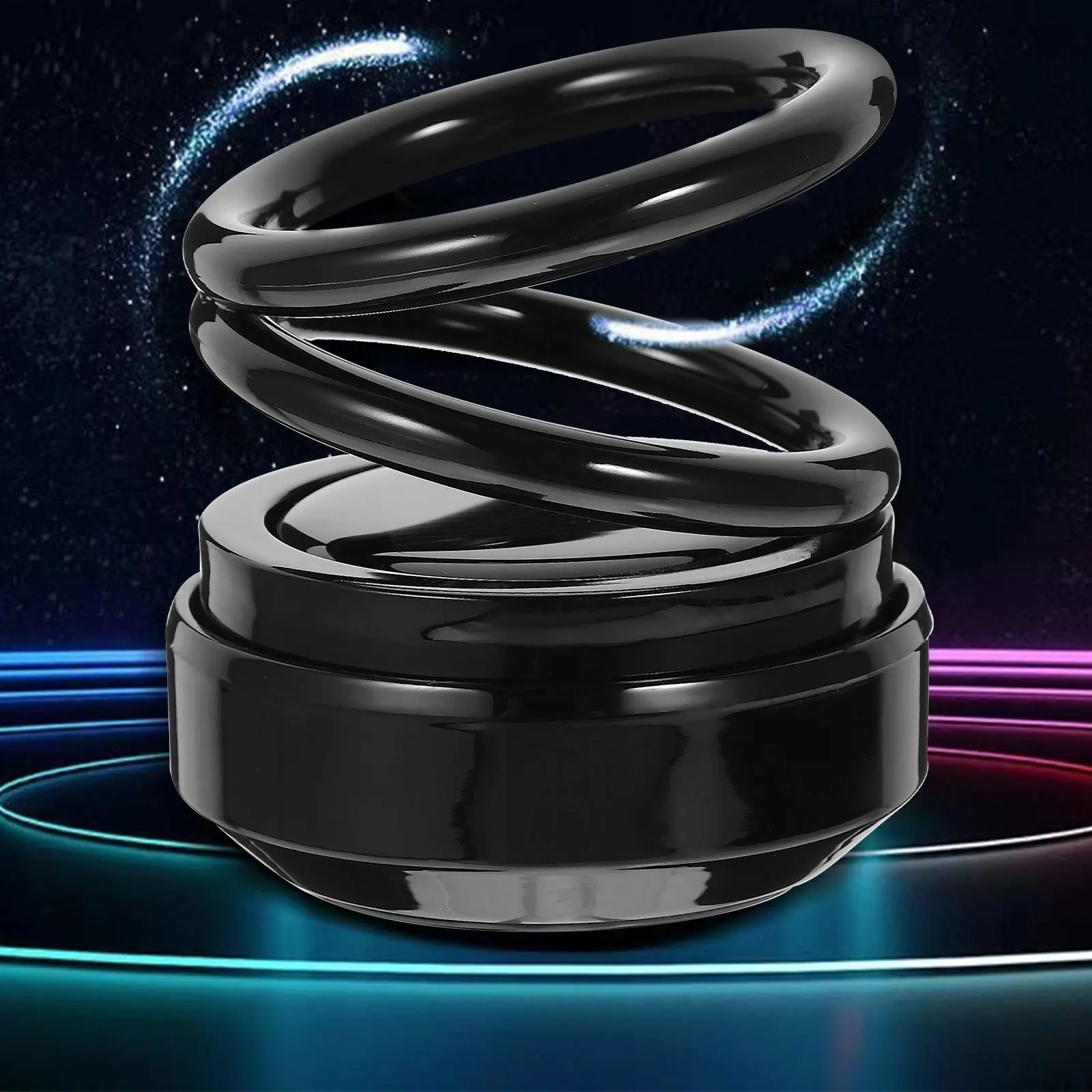 

2Pcs Car Aromatherapy Diffuser Dual Ring Decorative Air Freshener Ornament Air Perfume Diffuser Dashboard Decoration Car