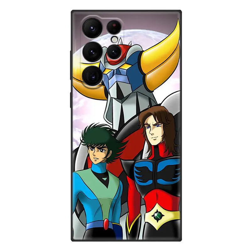 UFO Robot Grendizer Anime Phone Case For Samsung Galaxy S23 S22 S21 Ultra S20 FE 5G S10E S10 Lite S9 S8 Plus S7 Edge Black Cover