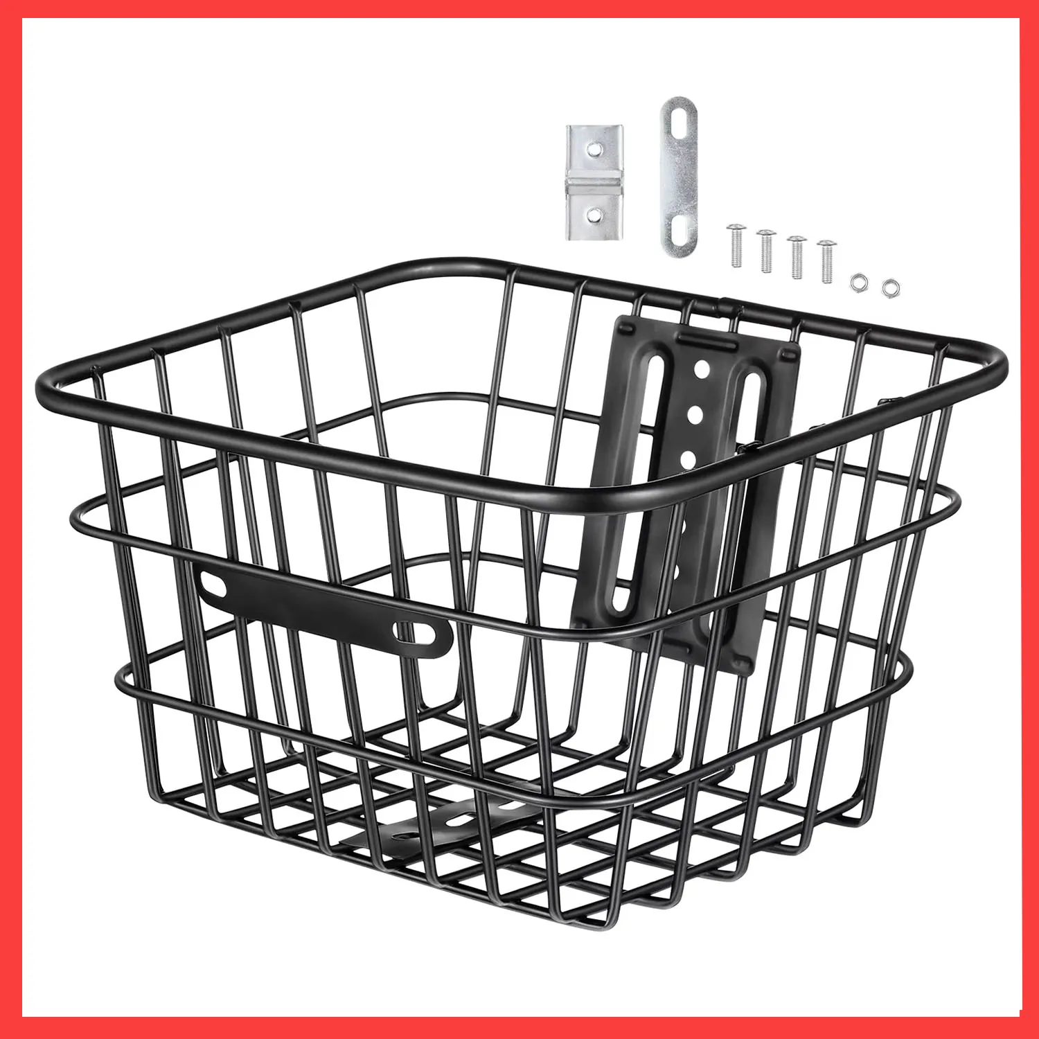 

Bicycle Front Basket Metal Baskets For Storage Organizer Liner Wire Bike Cargo Small Black Miss Riding Cycling Bike Accersory