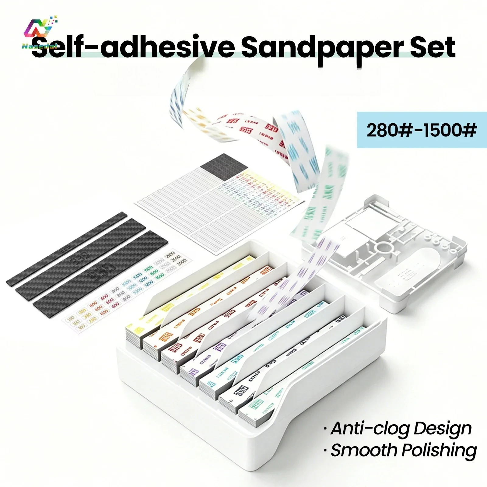 Kit de Lijado Autoadhesivo Geehobby, para Uso en Seco y Húmedo, Sin Obstrucciones, para Modelismo, Figuras de Resina Plástica, Herramientas para Aficionados