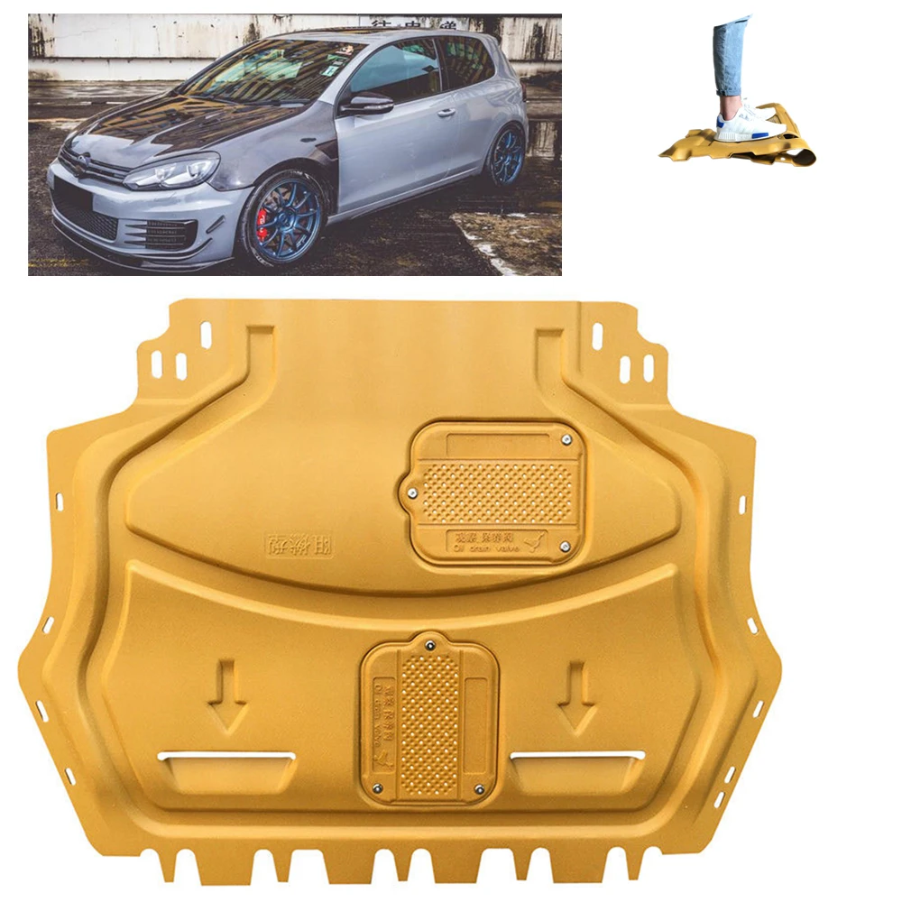 For Volkswagen VW Golf MK6 2010-2013 Under Engine Guard Board Splash Shield Mud Fender Plate Gold/Black Molding Panel Mudguard