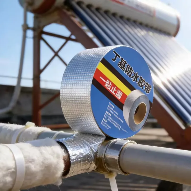 1pcs Butyl Tape Roof Leak Repair Roof Color Steel Tile Crack Self-adhesive Aluminum Foil Waterproof Membrane High Low Temperatu