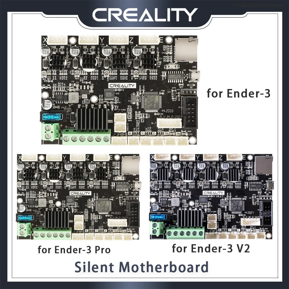 

Комплект бесшумной материнской платы Creality Ender-3 / Ender-3 Pro/ Ender-3 V2, 32-битный высокопроизводительный комплект V4.2.7, оригинальные детали 3D-принтера