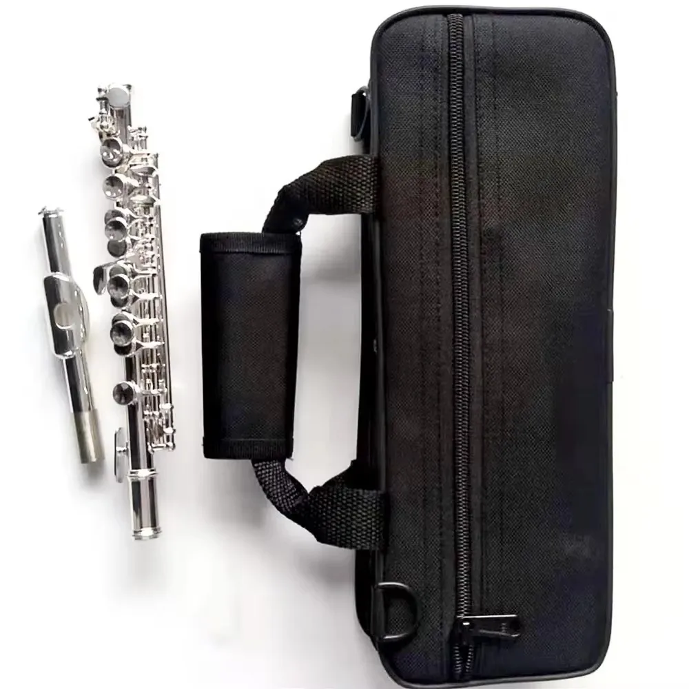 C Tune Piccolo 16 Holes Cupronickel Body Woodwind Instrument Silver Plated Keys Modern Style