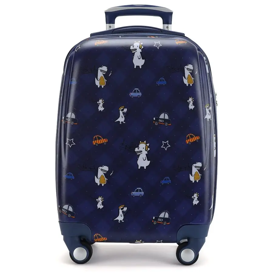 

Carry On Luggage Children Rolling Suitcase with 4 Wheels Hardshell Case for Toddler to Travel dinosaurampcar