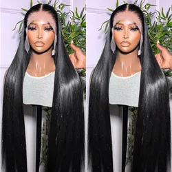 13x4 Straight Lace Front Wigs Human Hair 40 Inch Human Hair Wigs For Women Pre Plucked With Baby Hair 13x6 Hd Lace Frontal Wig