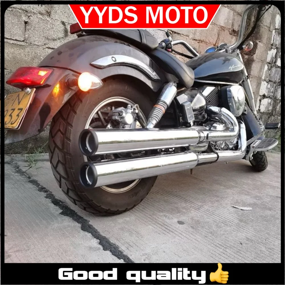 【Good quality】For Lifan V16 custom exhaust pipe Modified Victory Reinhardt exhaust pipe Low and rich horseshoe