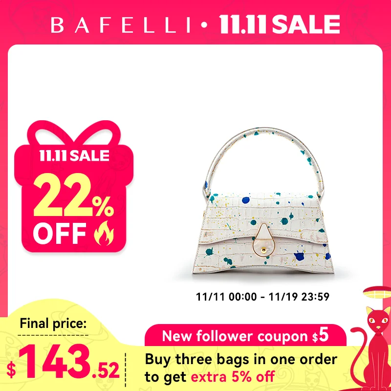

BAFELLI 2024 NEW WOMEN'S HANDBAG K GOLD LUXURY BRAND FASHION PURSE ORIGINAL STYLE DESIGNER BAGS FEMALE EVENING DRESS SHOULDER
