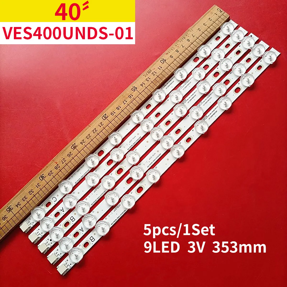 

New LED backlight strip 40" 39" NDV REV1.0 ABC For TO SHIBA 40L3433DG 40L3453DB VES390UNDC-01 VES400UNDS-01 VES400UNDS-02 40FHD1