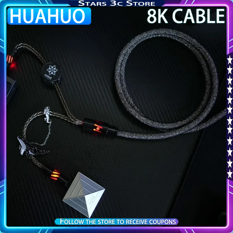 

Huahuo Pro 8K Magnetic Axis Keyboard Cable Computer Desk Setup RGB Lighting Effects IP65 Waterproof Esports Game Accessories