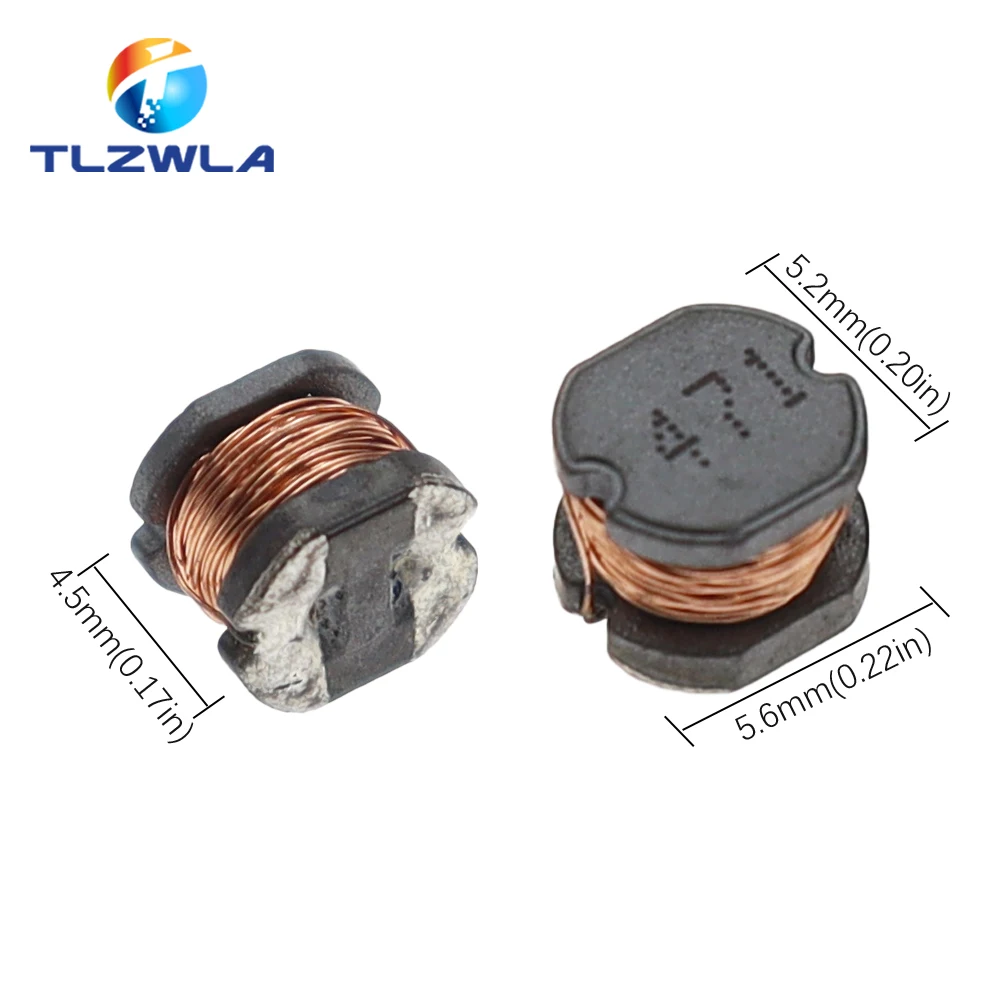 20PCS CD54 Power Inductor 2.2/3.3/4.7/6.8/10/15/22/47/100/150/220/330/470UH SMD Inductance Copper Core