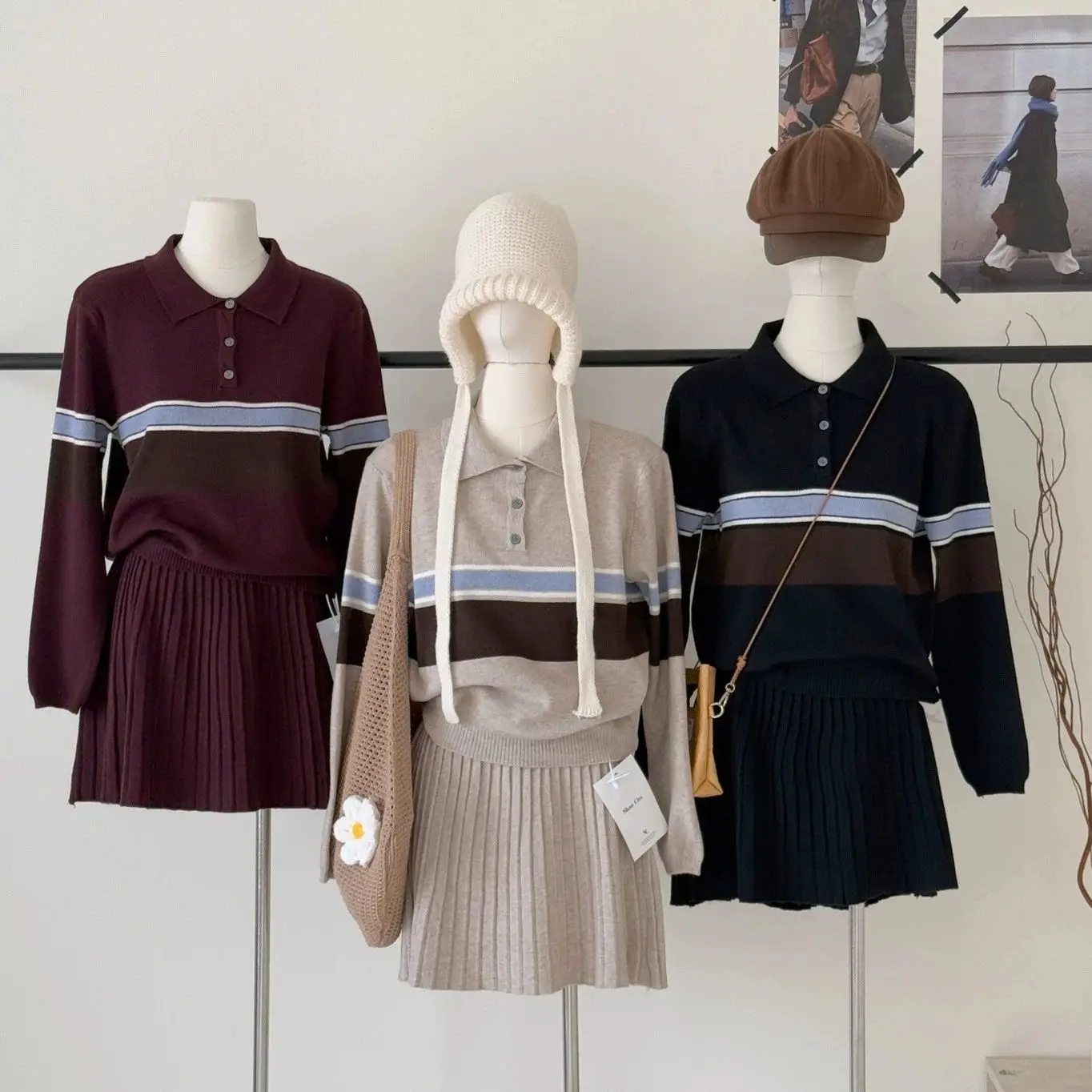 

Korean contrasting color one-shoulder short-sleeved T-shirt for women 2025 summer new irregular knitted top