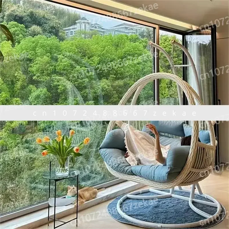 

Bird's Nest Rattan Chair Hanging Basket Single Double Rocking Chair Outdoor Hanging Basket Household Swing