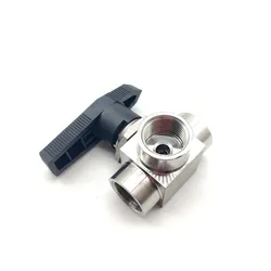 1PC Three-way Ball Valve Female Thread G1/8' 1/4' 3/8' 1/2' BSP Stainless Steel 304 High Pressure Temperature YFP-2B T/L