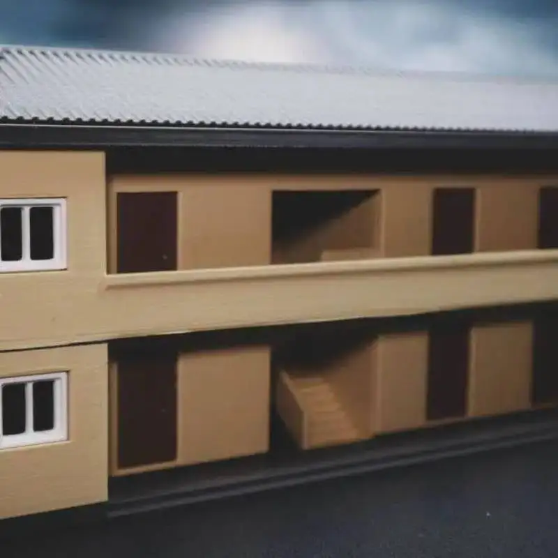 Miniatur N Maßstab Zug Plattform Gebäude Haus Modell DIY Zusammengebaute Spielzeug Architektur Gebäude Dekoration Kind Geschenk 1PCS