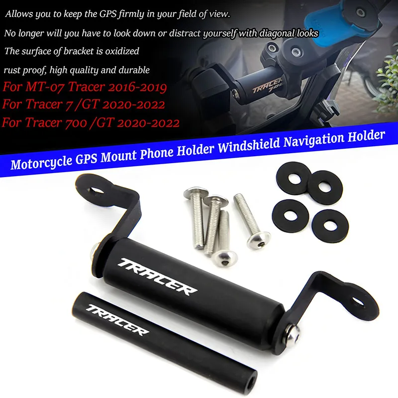 

12/22MM For Yamaha Tracer 7/700 GT MT-07 Tracer700GT Motorcycle Accessories Phone Holder Stand GPS Navigation Plate Bracket