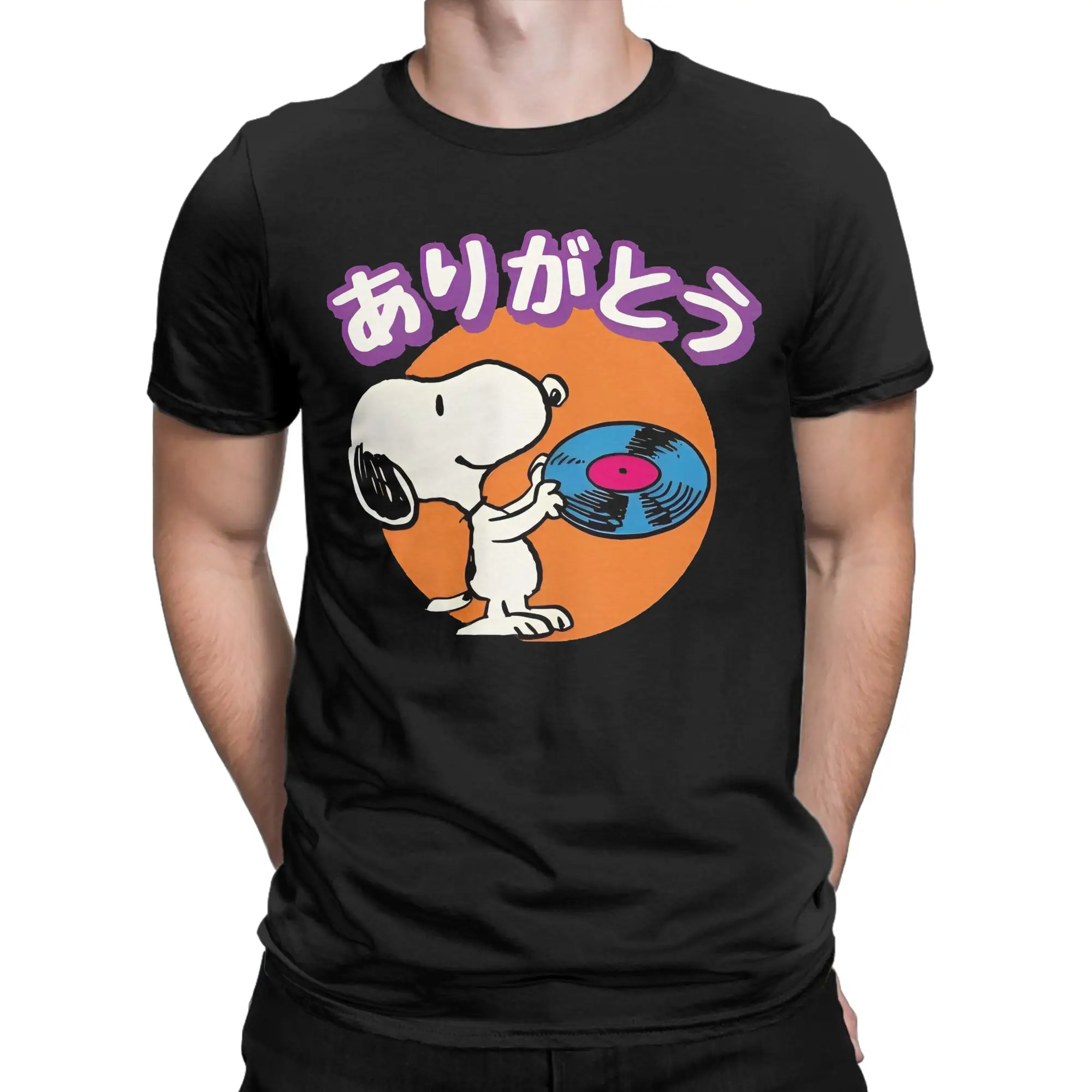 Men Women Snoopy  Record T Shirt  Cotton Clothes Novelty Short Sleeve O Neck Tees Original T-Shirt