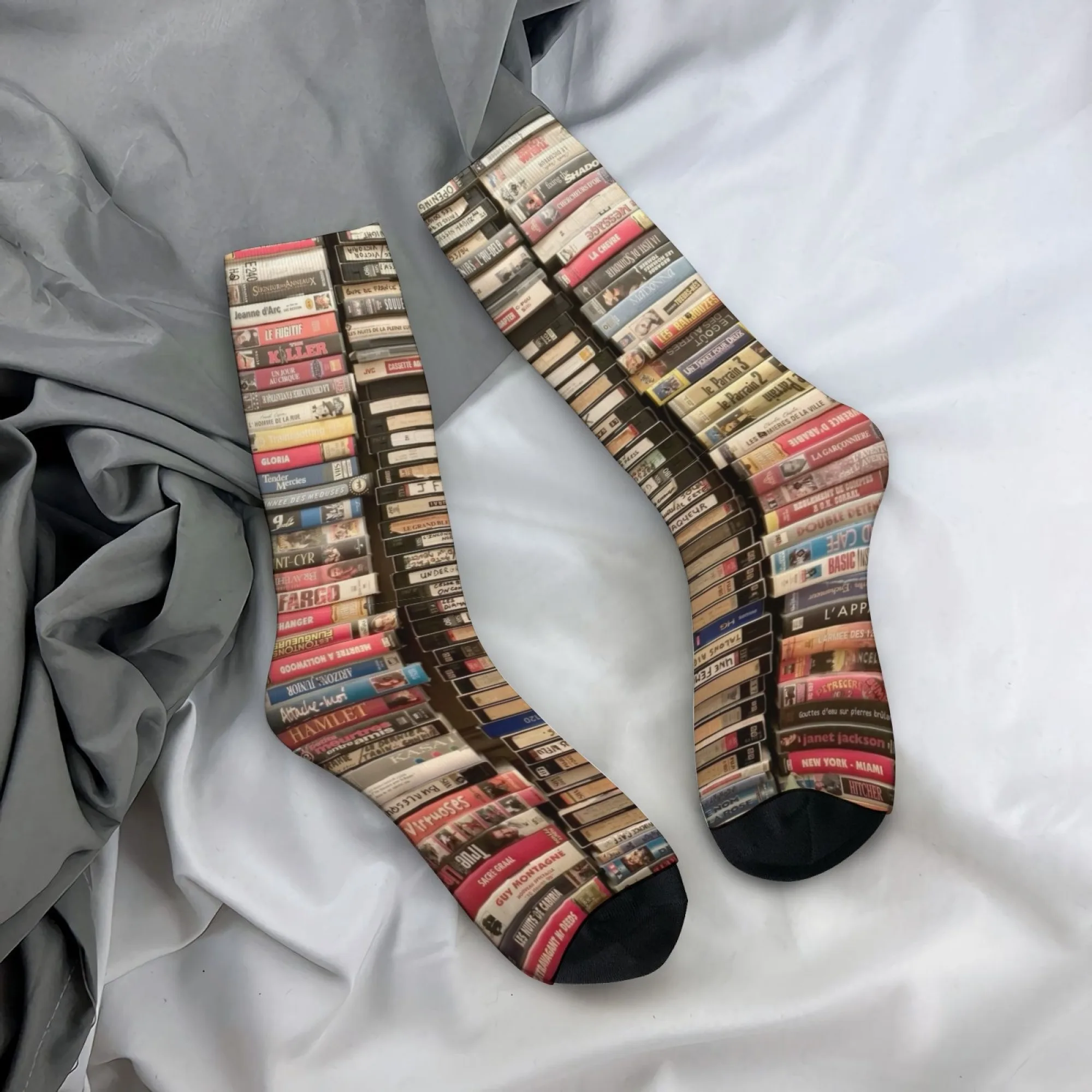 

Мужские носки с принтом в виде видеокассеты VHS в стиле ретро, ​​новые носки в стиле Харадзюку, ностальгические повседневные носки, забавный подарок для вечеринки.
