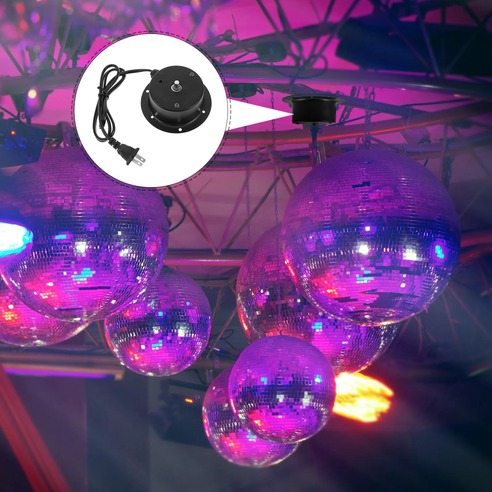 

Heavy Duty Mirror Ball Motor Compact Design Quiet Operation for Parties Weddings Clubs Professional Spinning Slow Rotating Motor