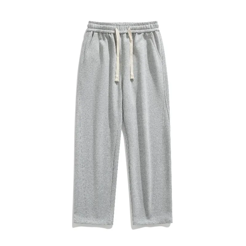 أربعة مواسم الرياضة في الهواء الطلق اللياقة البدنية الجري عارضة السراويل واسعة الساق مريحة للتنفس المألوف عارضة السراويل مستقيم الساق #3