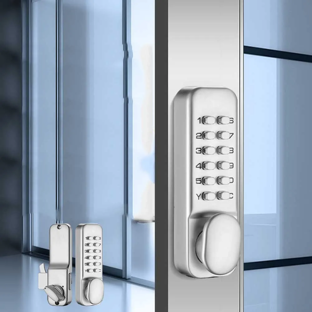 Waterproof Keyless Mechanical Lock With Customizable Numeric Code For Sliding Doors Wooden Aluminum Iron Door Installation