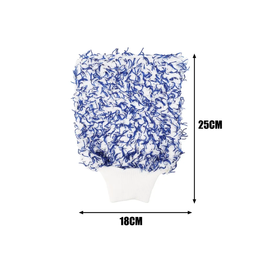 스크래치 프리 플러시 마이크로파이버 자동차 세차 장갑 두꺼운 흡수성 청소 장갑 트럭 SUV 오토바이용 세차 도구