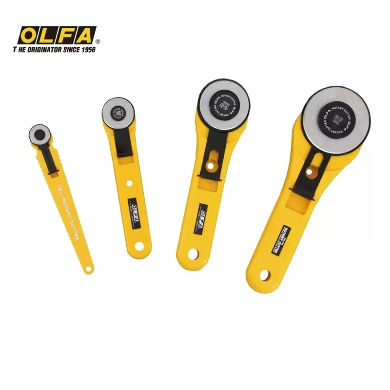 OLFA RTY-1/2/3/4 diameter 18mm/28mm/45mm/60mm circular fabric cutter, rotary cutting knife, patchwork knife, used for cloth, film, thin paper screen cutter Rules for patchwork and sewing sewing tools and accessories