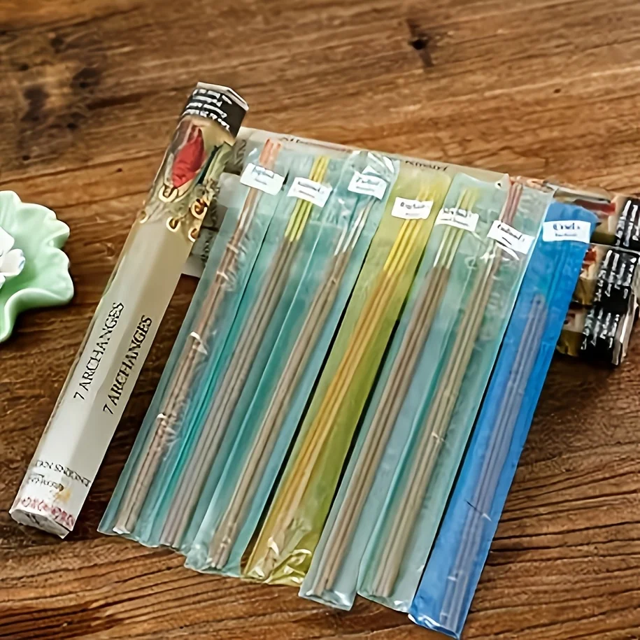 20 عصي بخور مصنوعة يدويًا، عطر سبعة ملائكة، مجموعة مختلطة من الروائح العلاجية للاسترخاء والإيجابية والنوم المحسن - مثالية للمنزل والمكتب واليوجا والتأمل #6