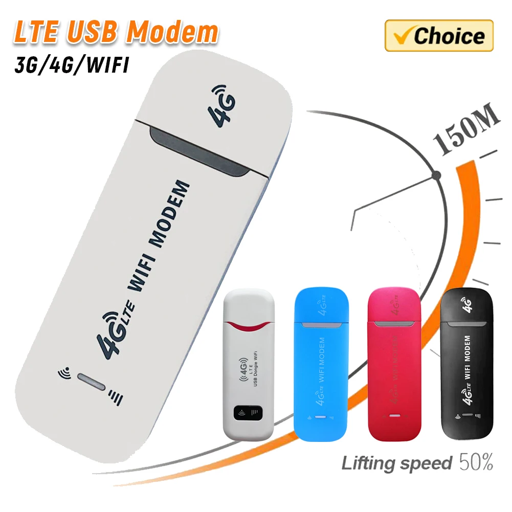 4G Wireless Router 150Mbps High Speed 4G LTE Wireless USB Dongle with SIM Card Slot for Laptops Notebooks Mobile Broadband