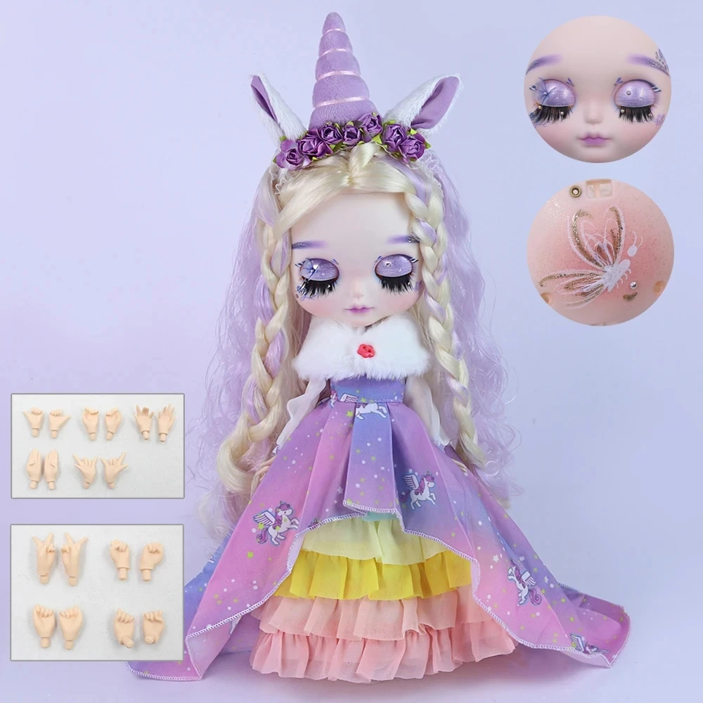 Eisig dbs blyth puppe hand bemaltes set süßes brötchen gesicht lange wimpern schläfrige augen puppen set sd 5