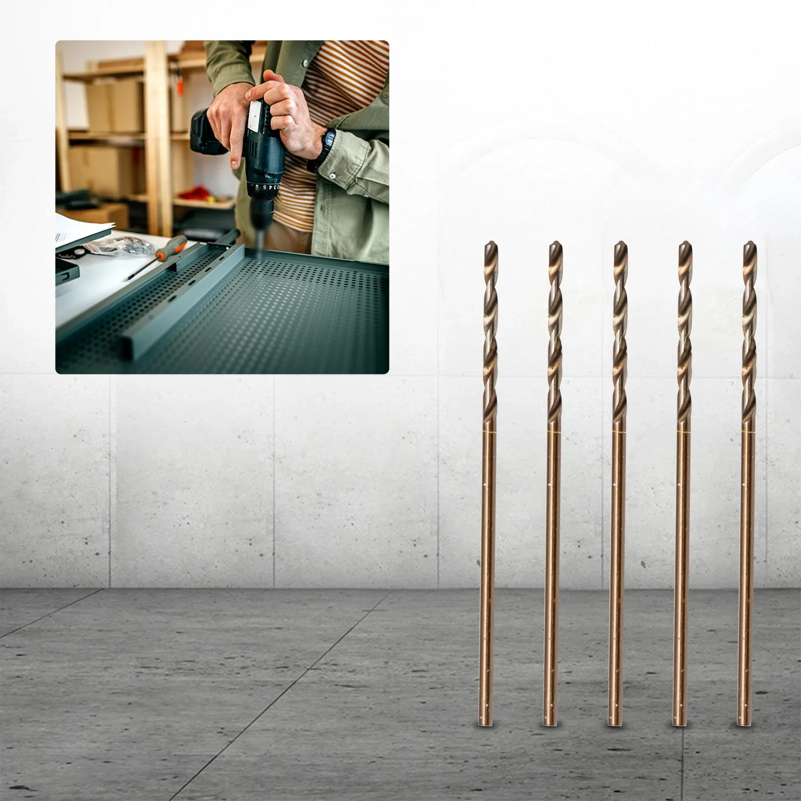 Picture 3: 5pcs For M35 Cobalt Drill Bit Set For Stainless Steel Metal Wood Hole Cutter 4mm Split Point High Performance For Power Tools