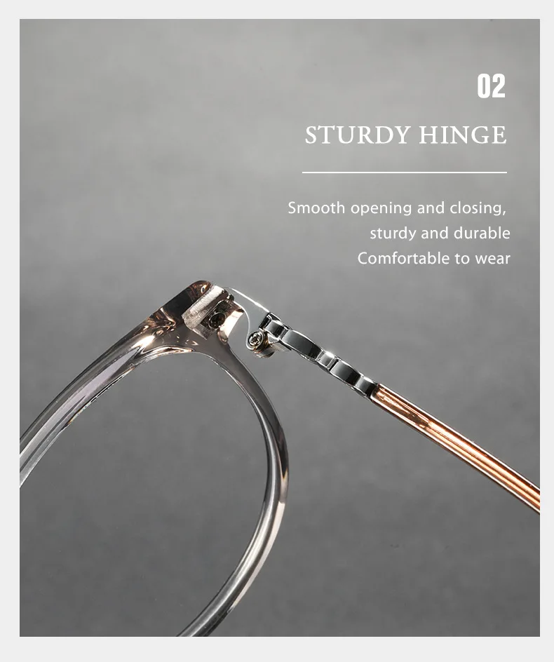 Neue Modische Markendesign Retro Katzenaugen-Rahmen Kurzsichtigkeits-Brille mit Sehstärke Photochromatisch Anti-Blaulicht Damen Astigmatismus-Brillen – Detail 6