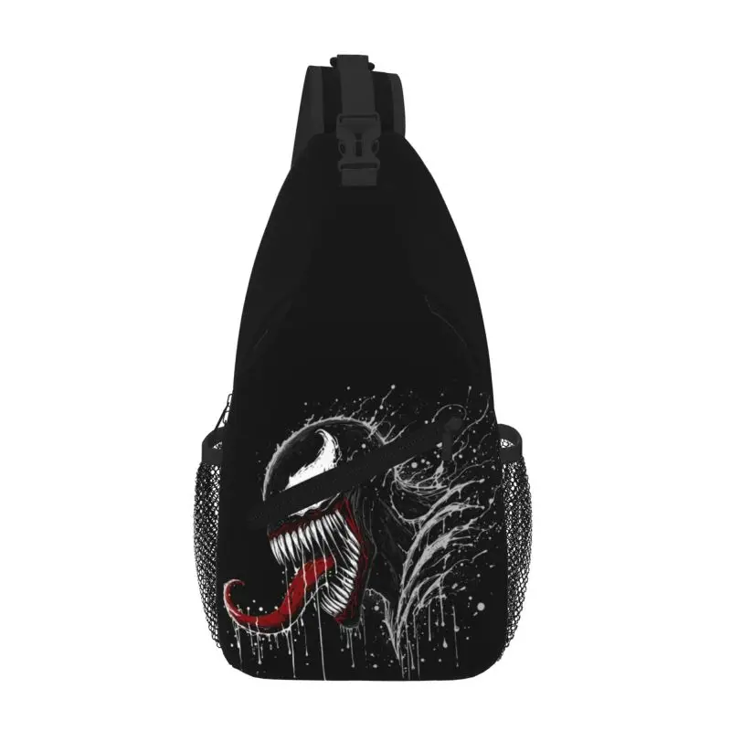 

Повседневная сумка-слинг Venom из фильма для путешествий, пешего туризма, мужской рюкзак через плечо на груди, рюкзак на плечо