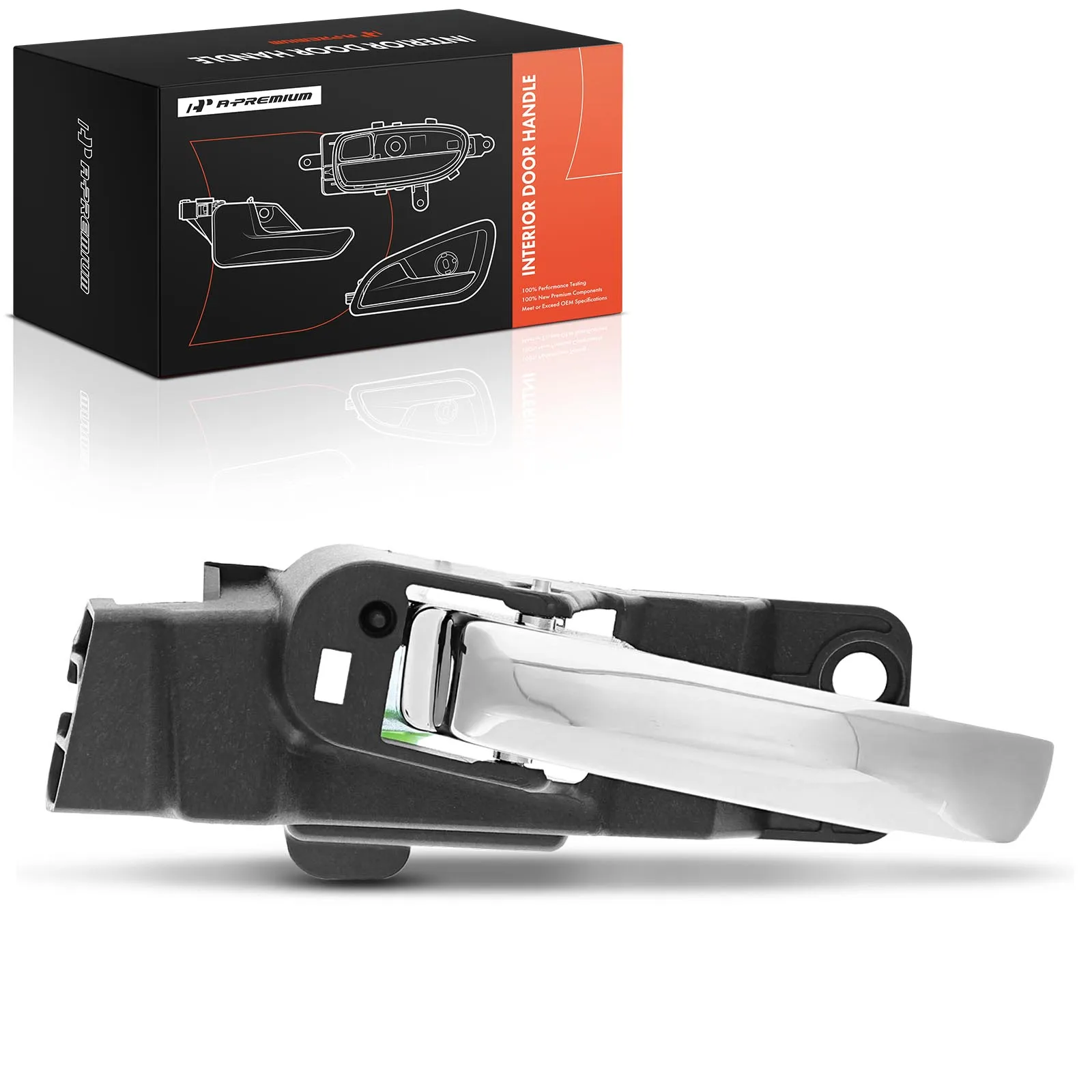 A-Premium Front Driver Side Chrome & Black Interior Door Handle for Dodge Avenger 2011-2014